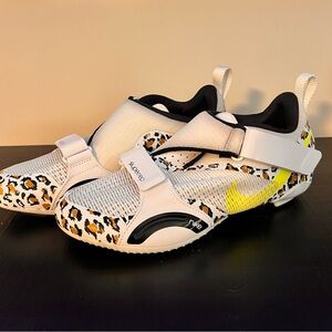 Nike White and Yellow Cycling Cleats